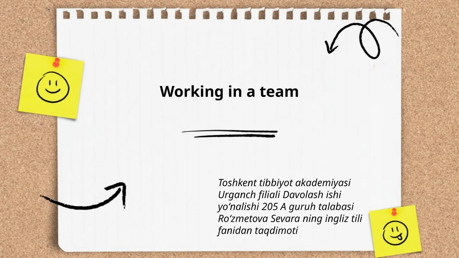 Working in a team