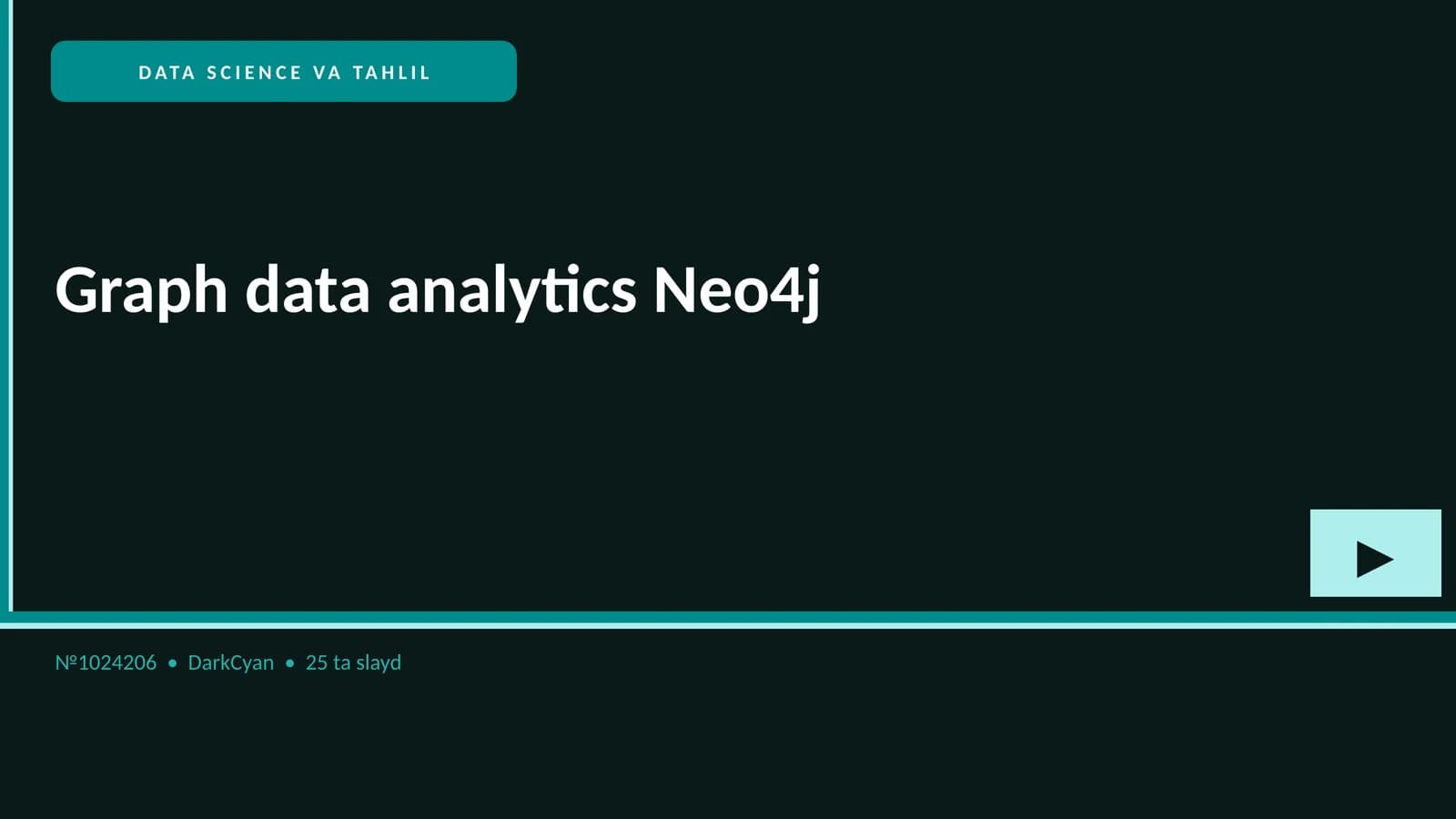 Graph data analytics Neo4j