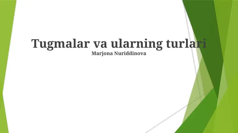 Tugmalar va ularning turlari