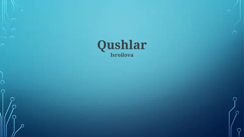 Qushlar