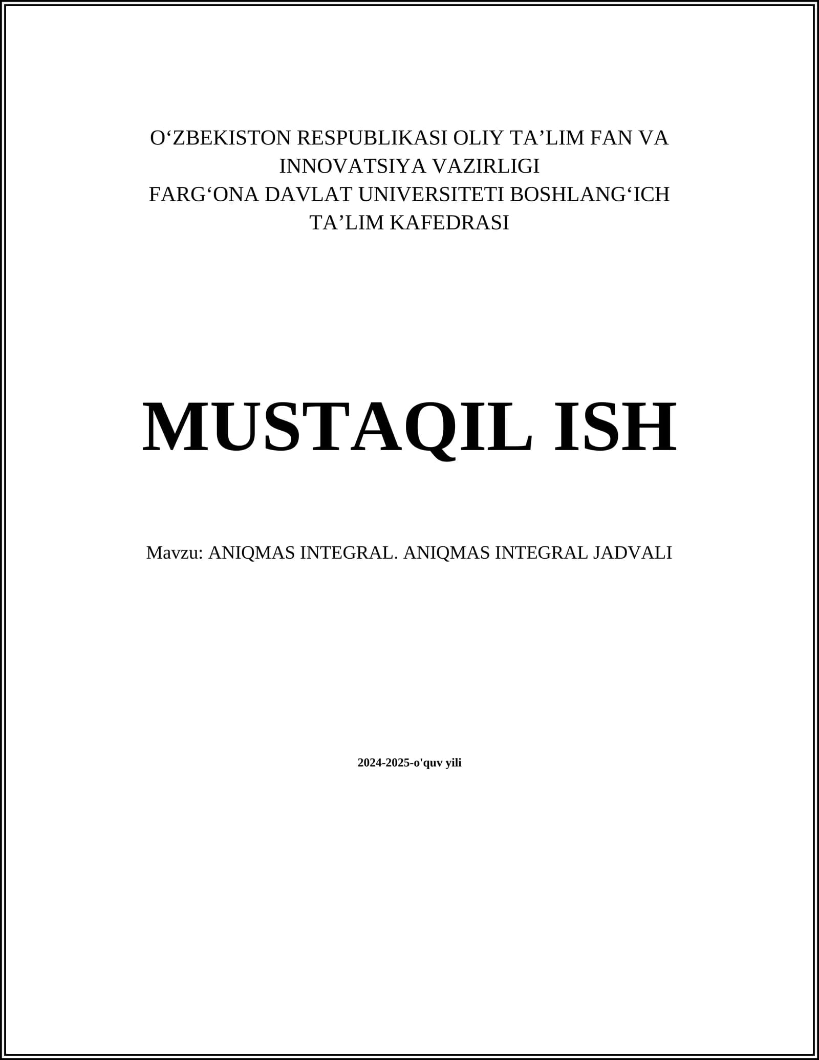 ANIQMAS INTEGRAL