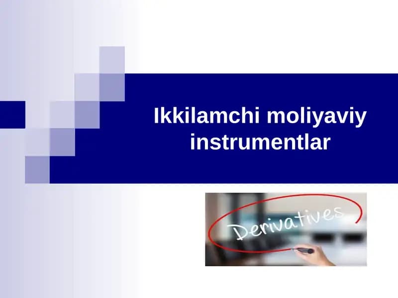 Ikkilamchi moliyaviy instrumentlar