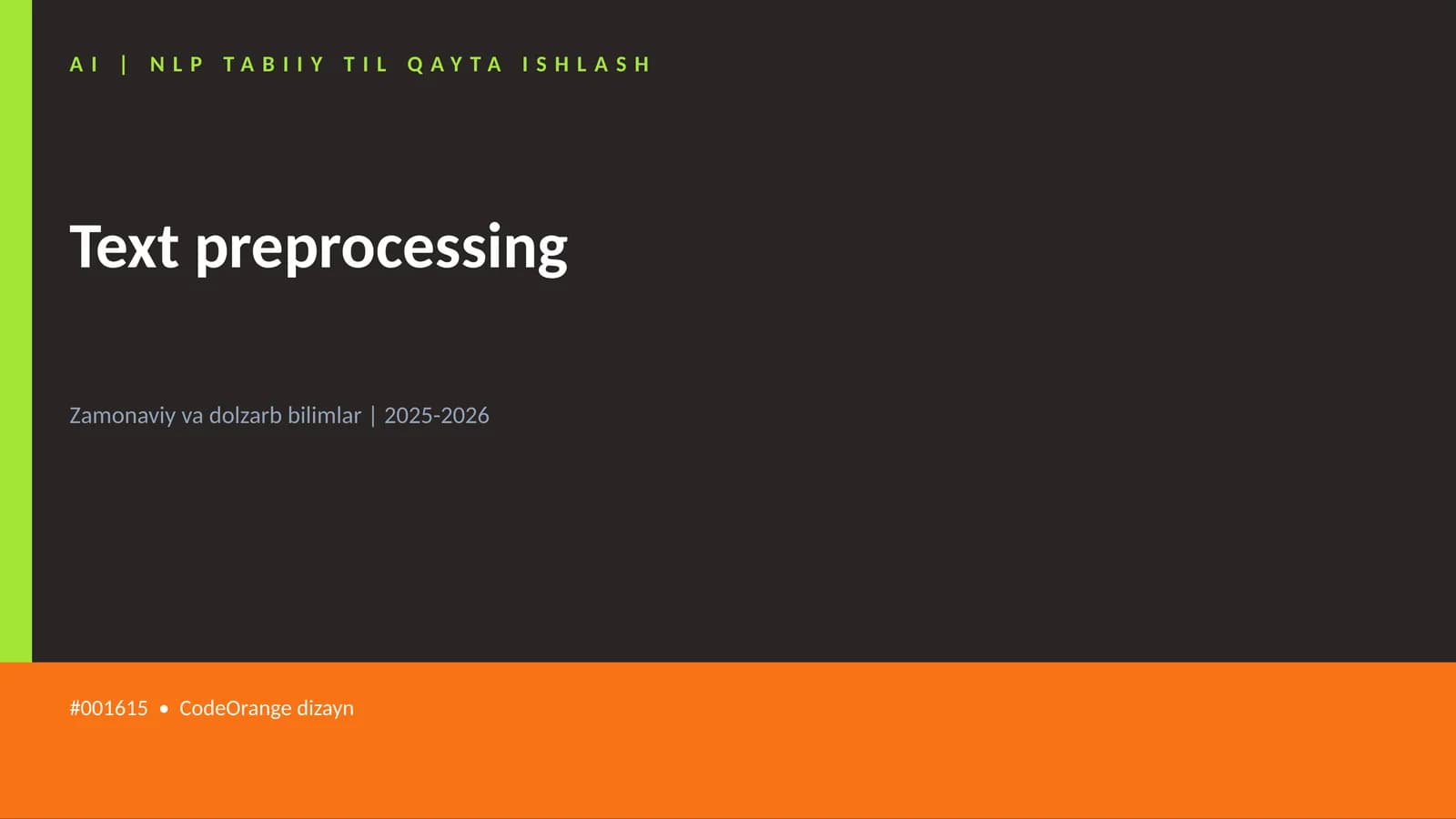 Text preprocessing