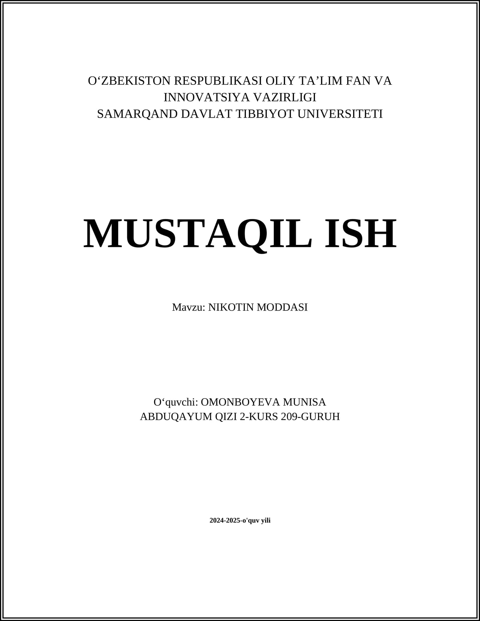 Nikotin Moddasi