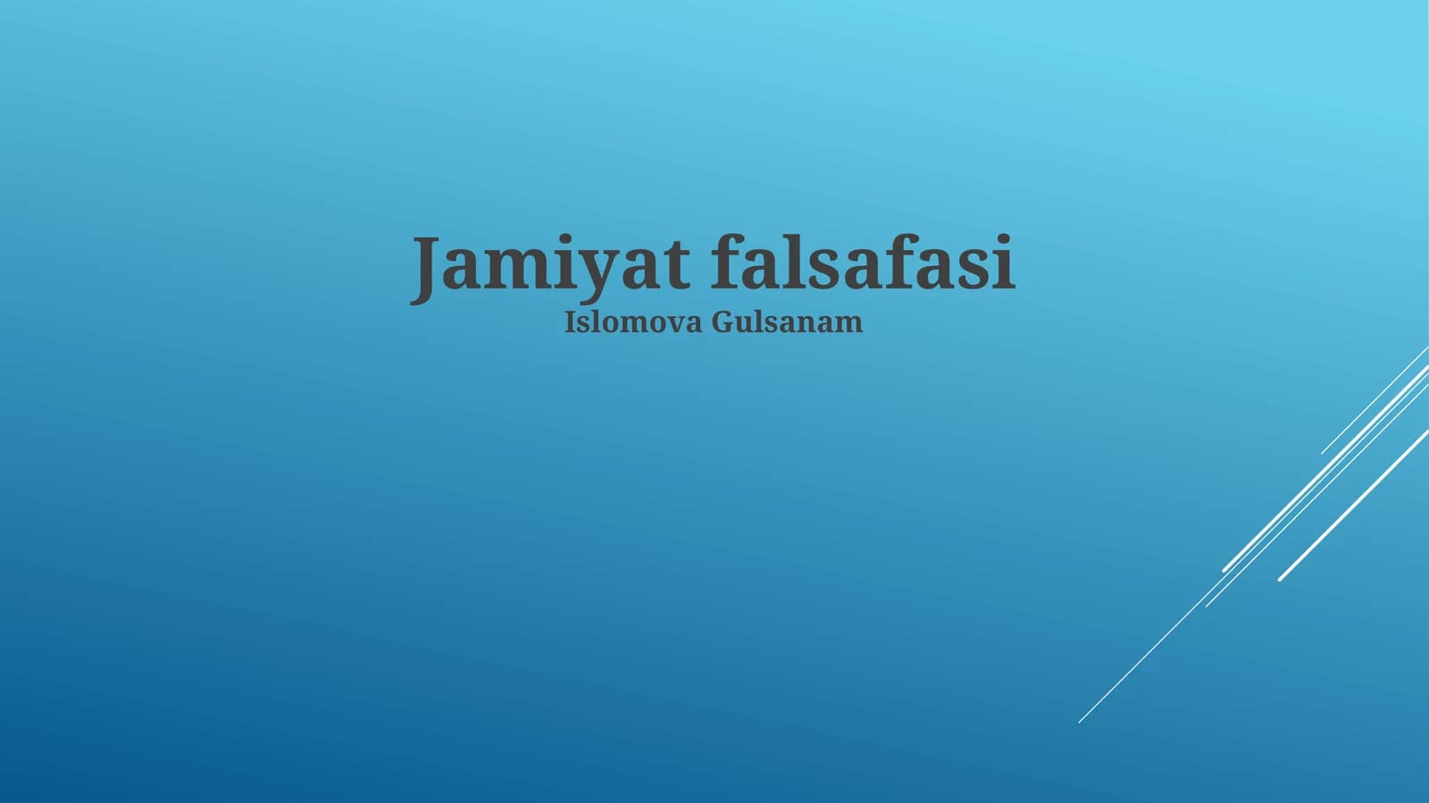 Jamiyat falsafasi