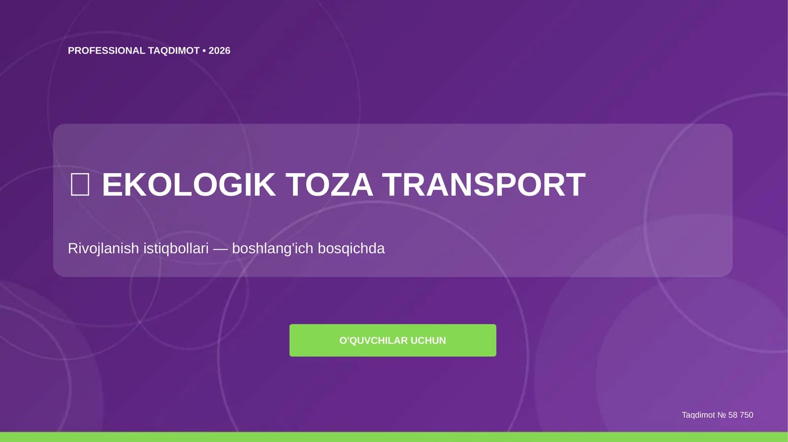 EKOLOGIK TOZA TRANSPORT