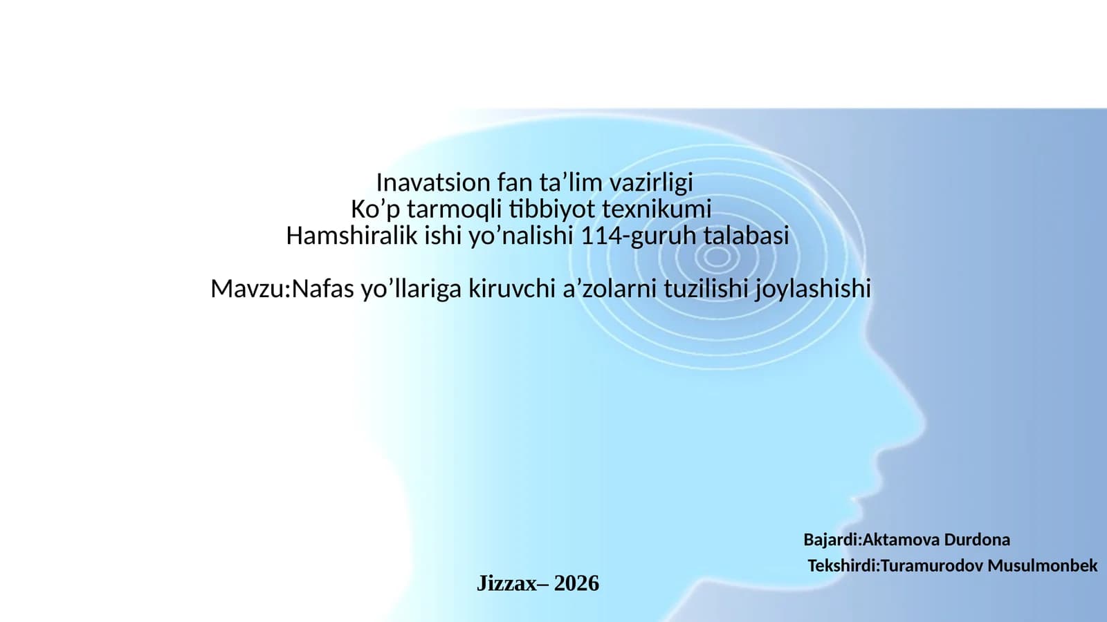 Nafas olish tizimi