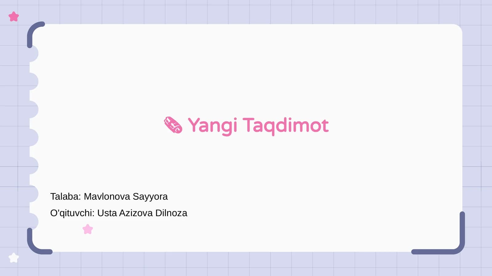 Yangi Taqdimot