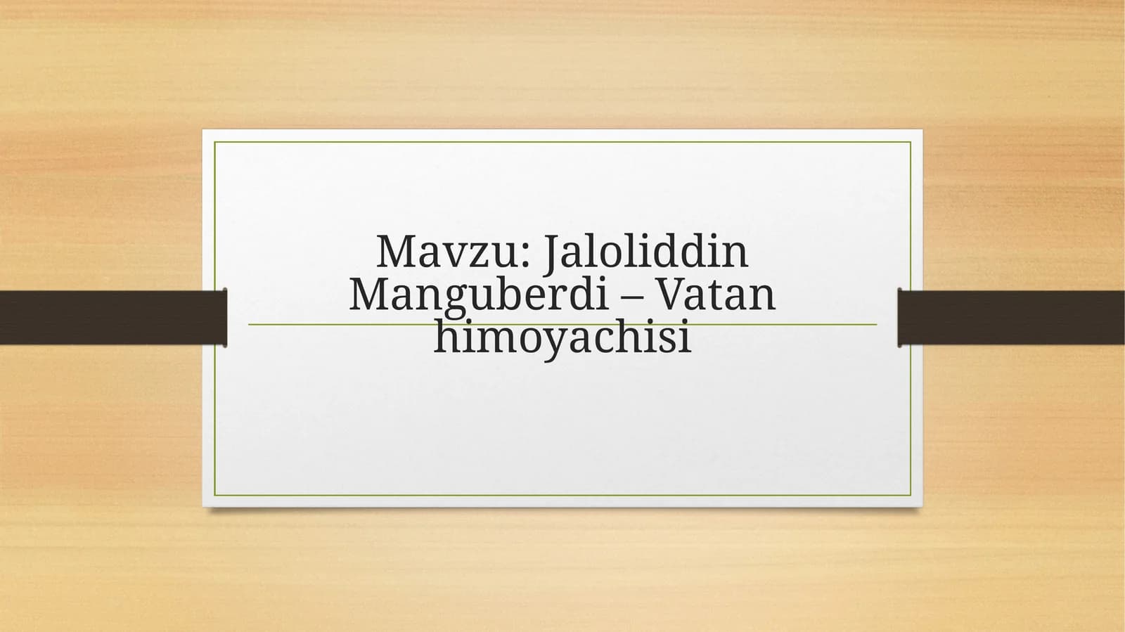 Jaloliddin Manguberdi – Vatan himoyachisi