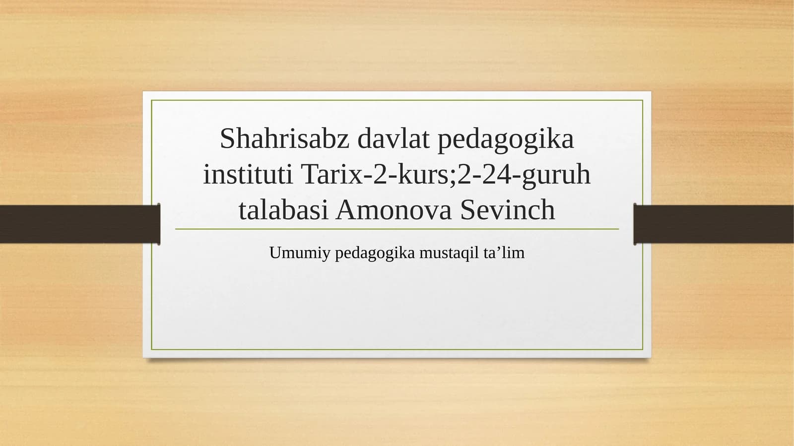 Imom Al-Buxoriyning Pedagogik Qarashlari