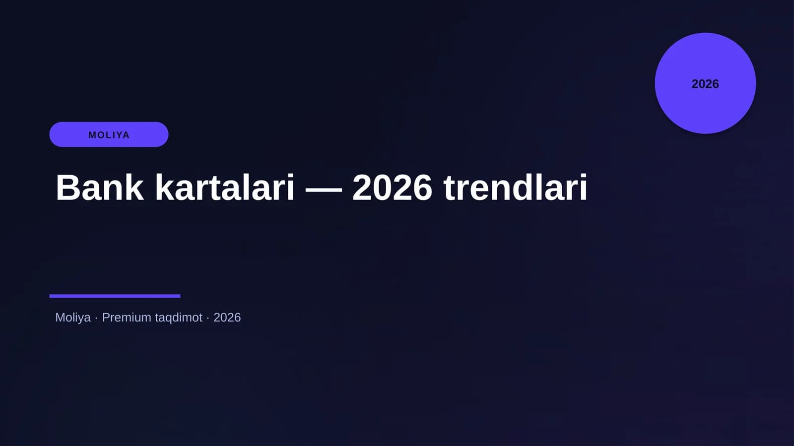 Bank kartalari — 2026 trendlari