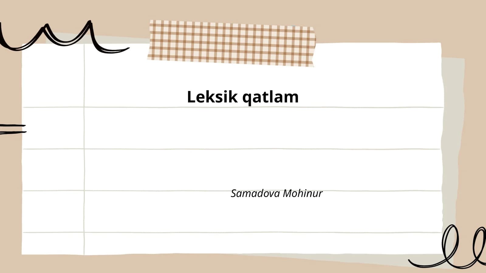 Leksik qatlam