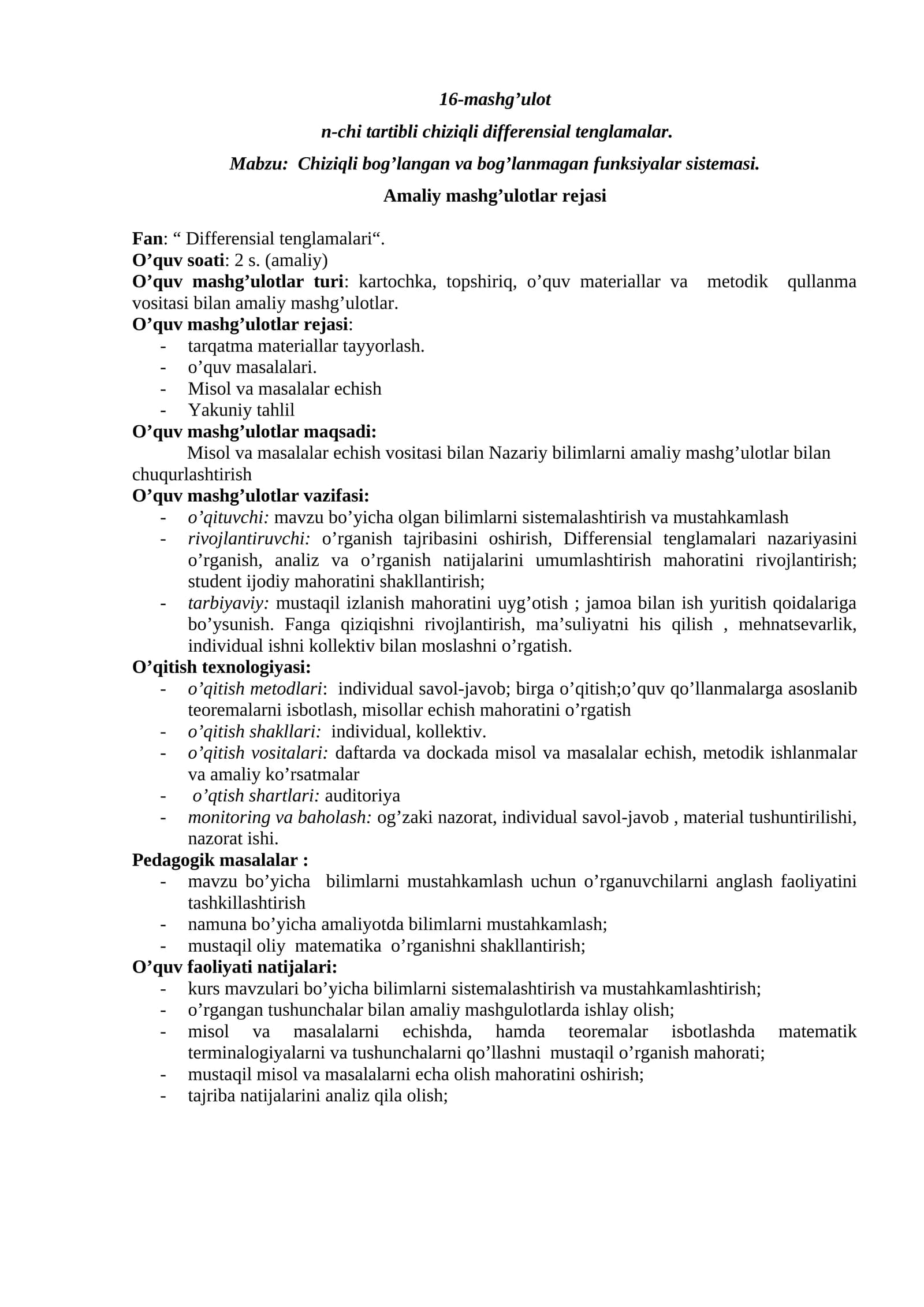 Differensial tenglamalari