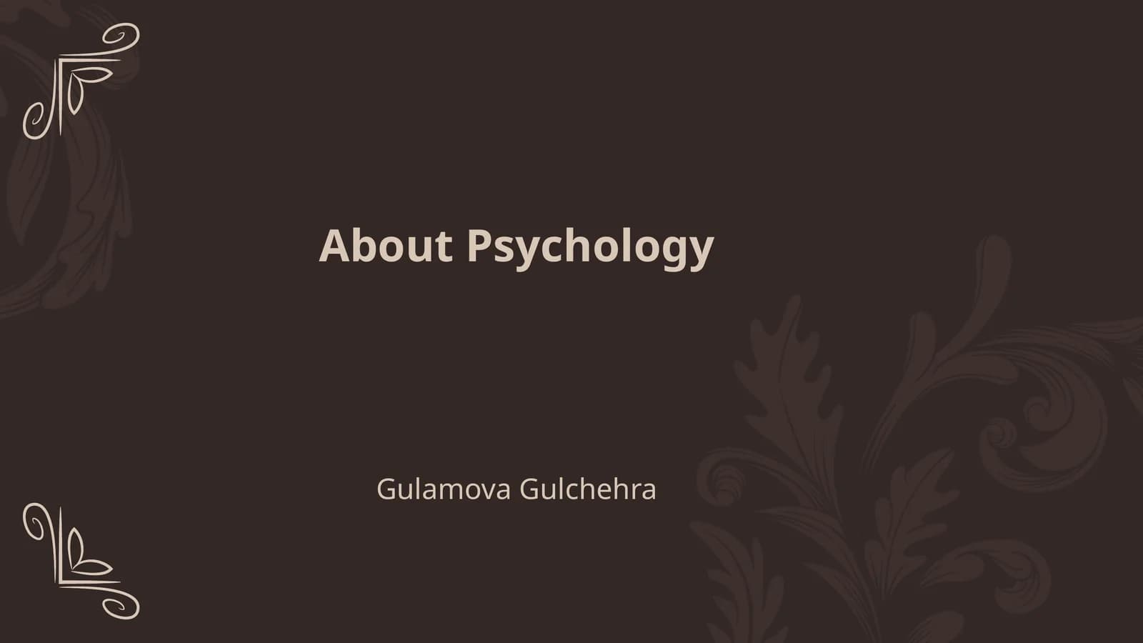 About Psychology