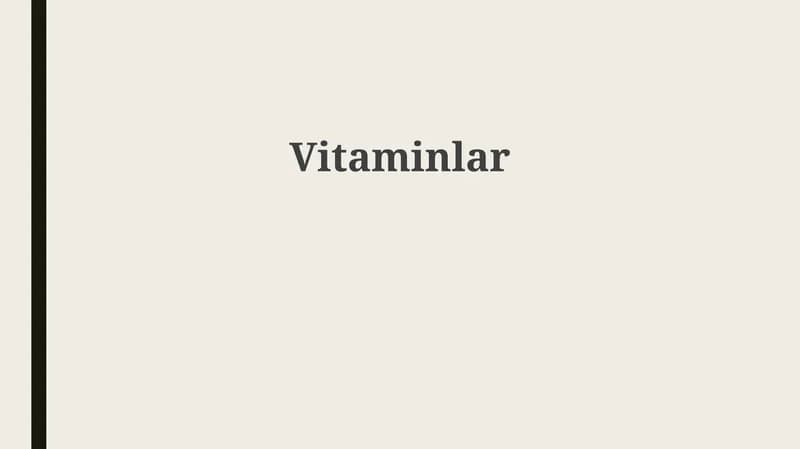 Vitaminlar
