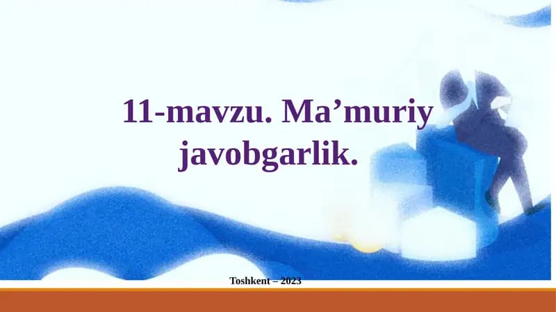 Ma’muriy javobgarlik
