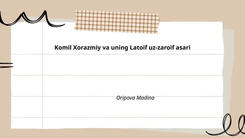 Latoif uz-zaroif asari