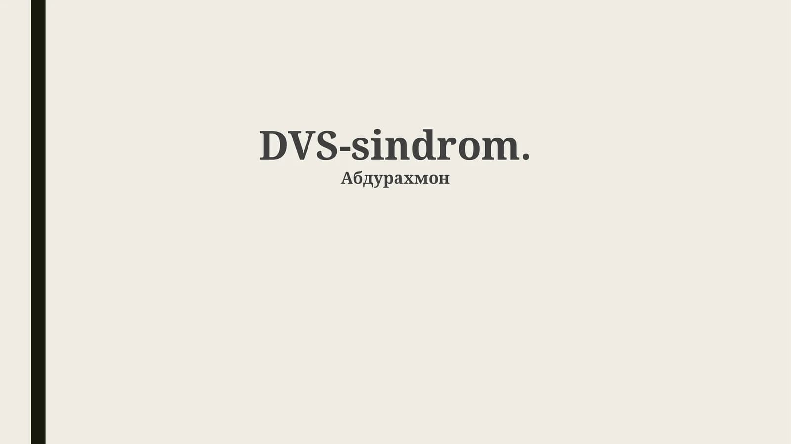 DVS-sindrom