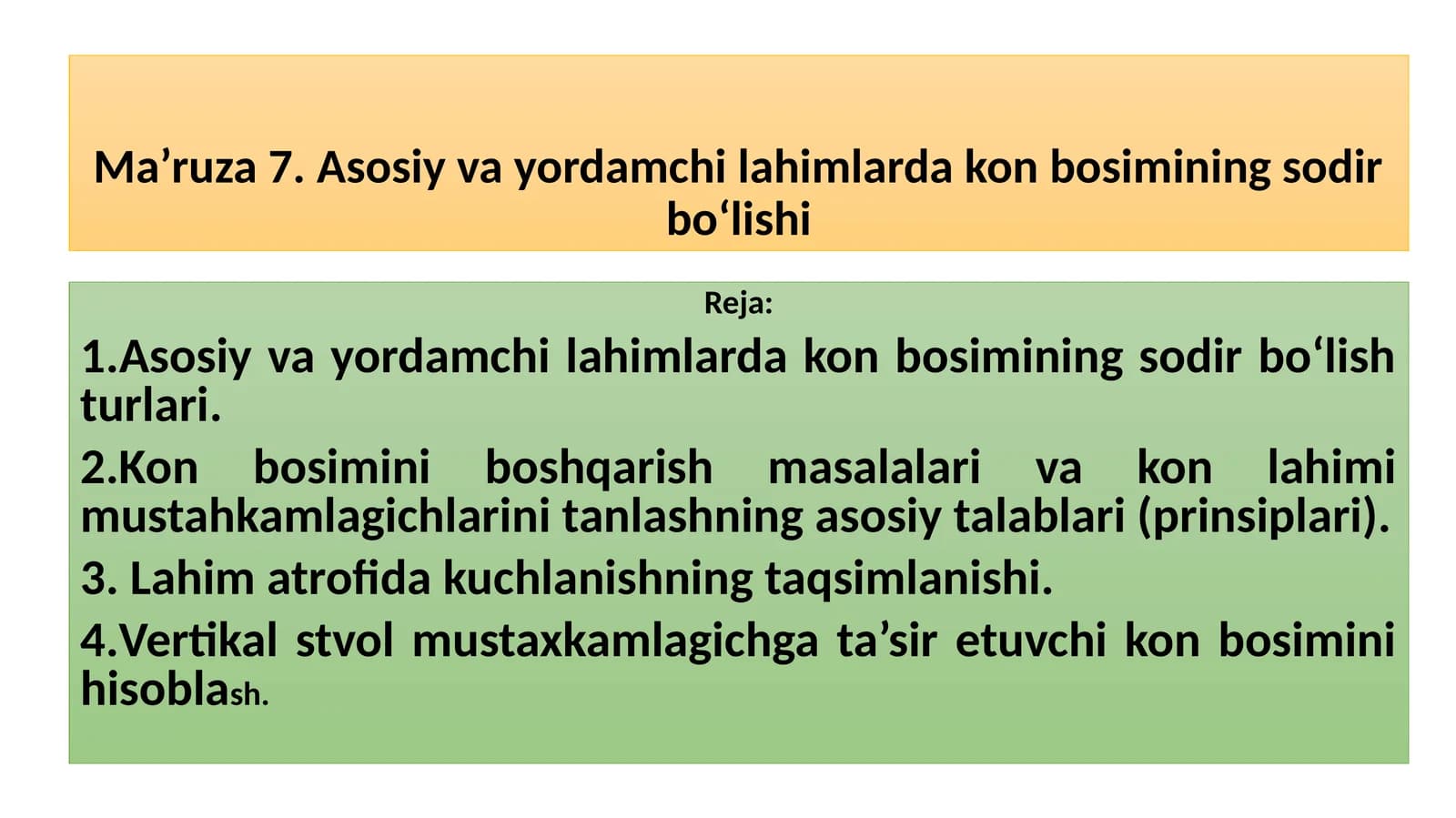 Kon bosimi va mustahkamlik