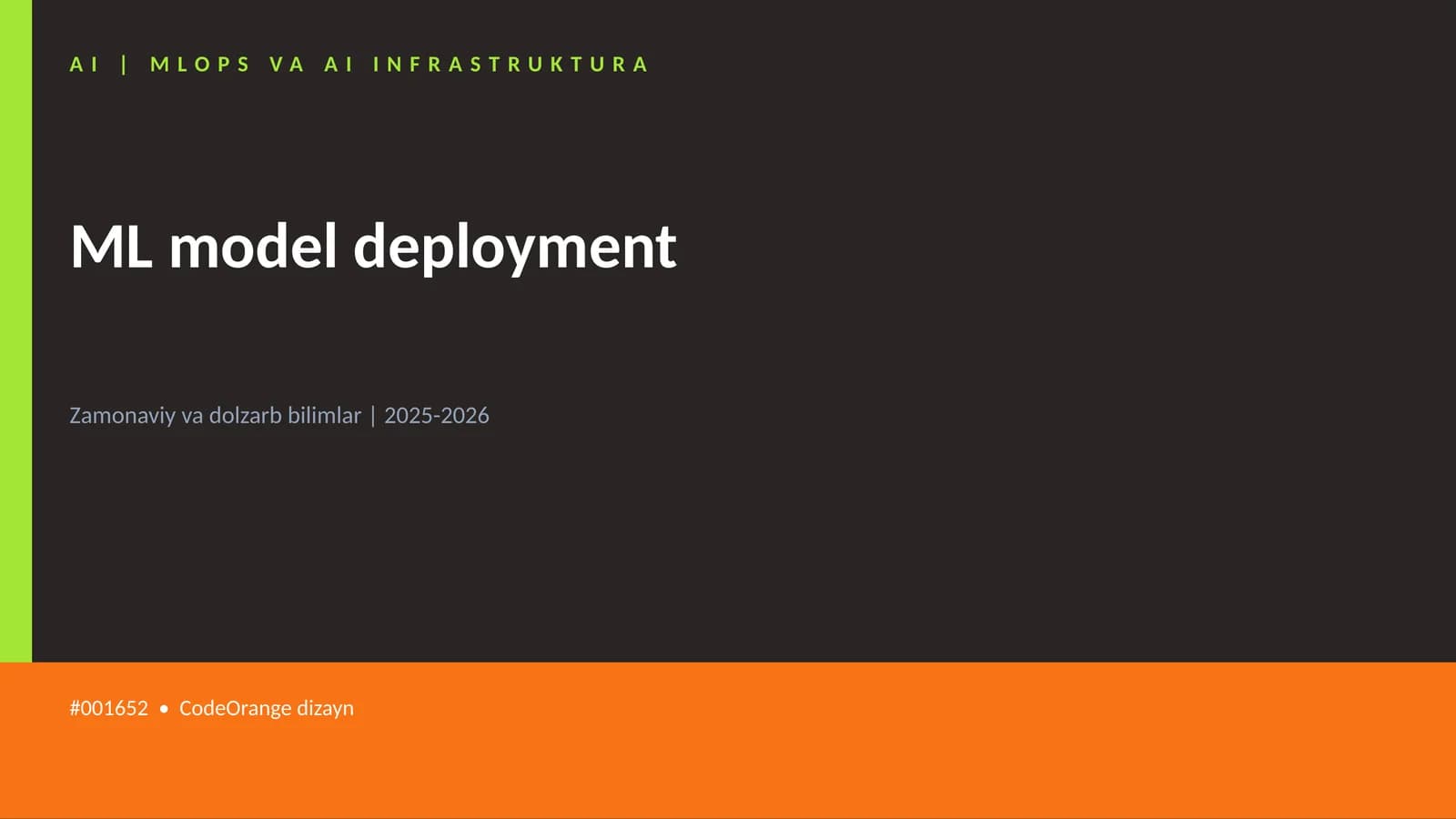 ML model deployment