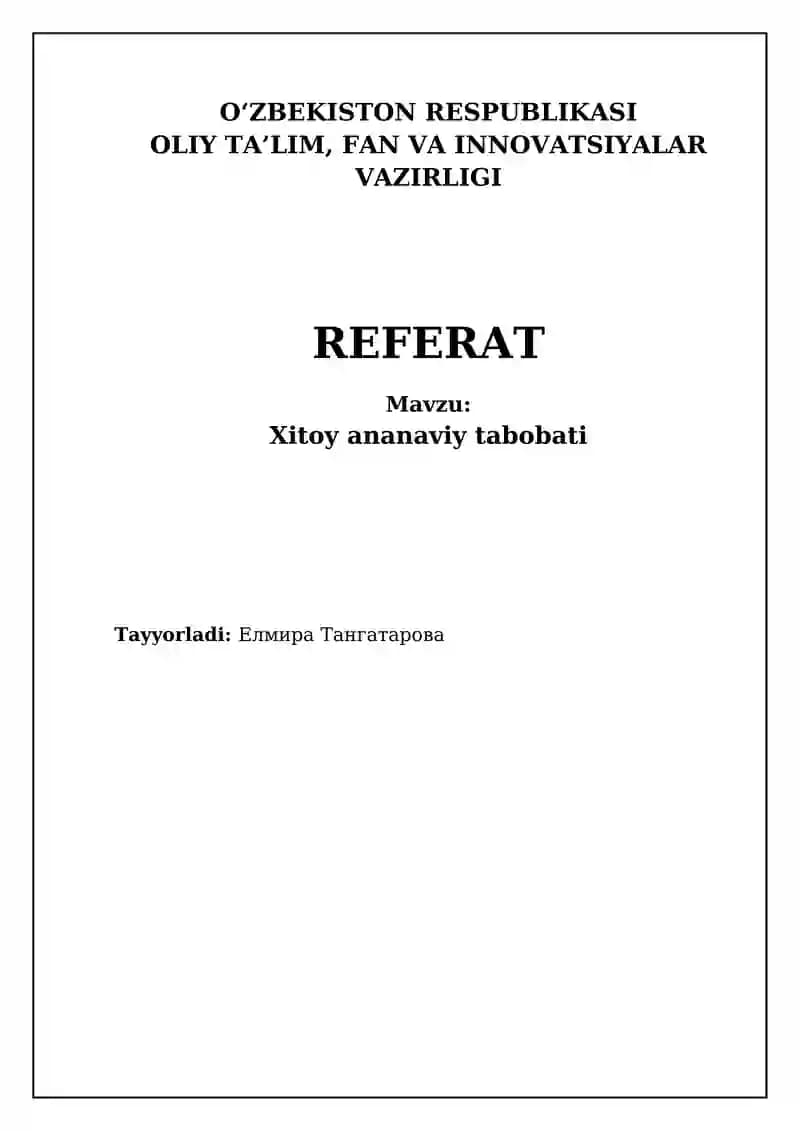 An'anaviy Xitoy Tibbiyoti