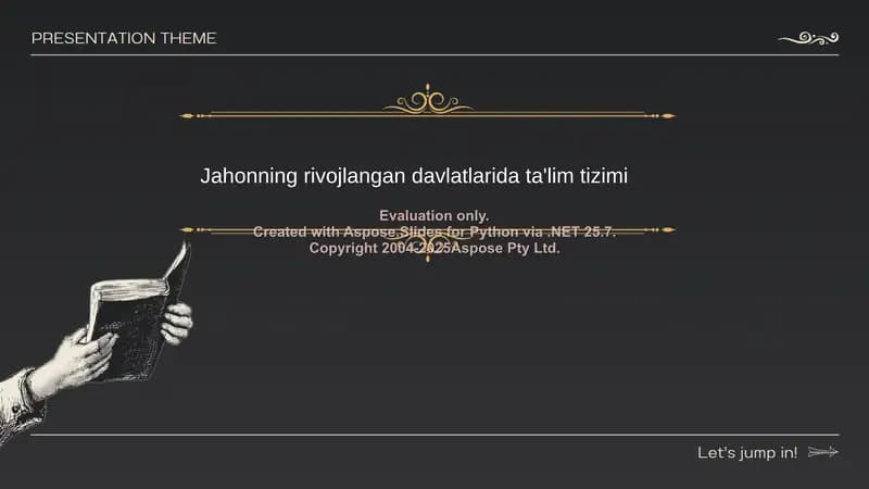 Jahonning rivojlangan davlatlarida ta'lim tizimi