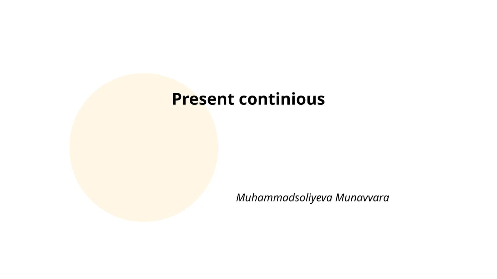 Present continious