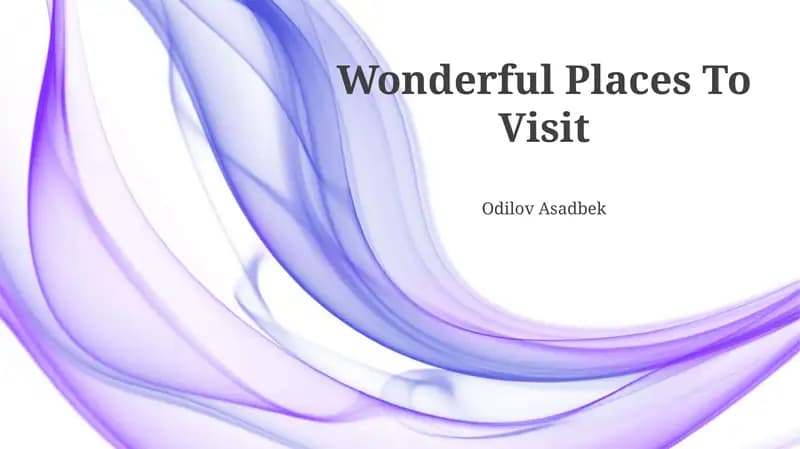 Wonderful Places To Visit