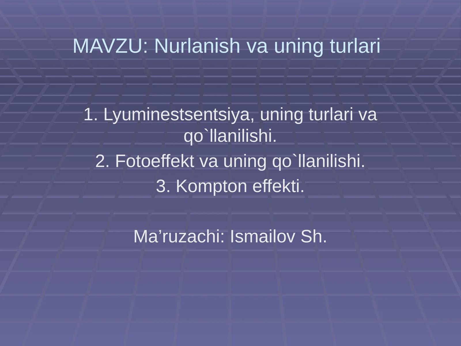 Nurlanishva uning turlari