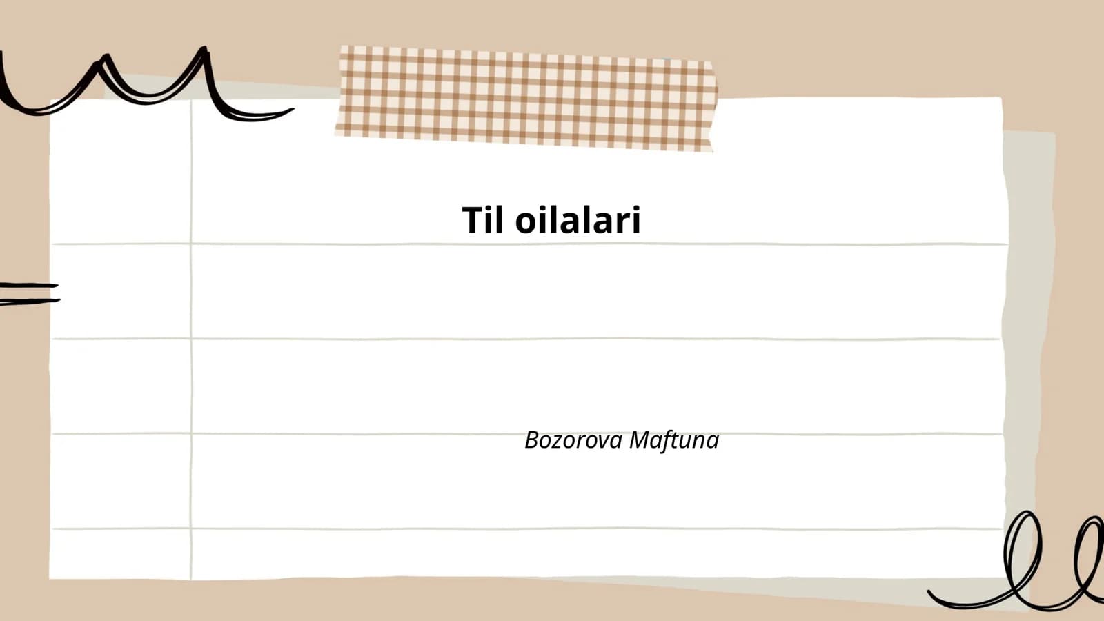 Til oilalari