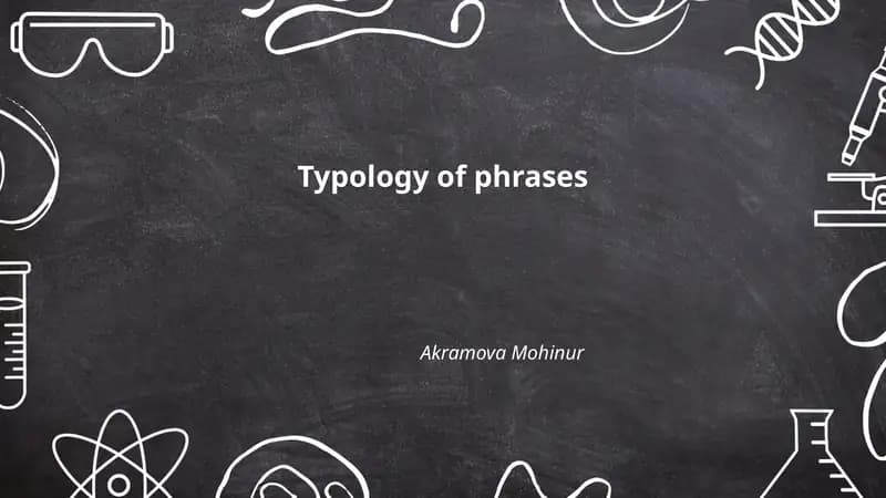 Typology of phrases