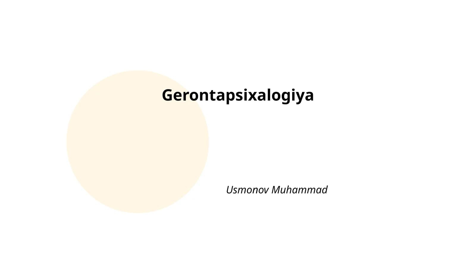 Gerontapsixalogiya