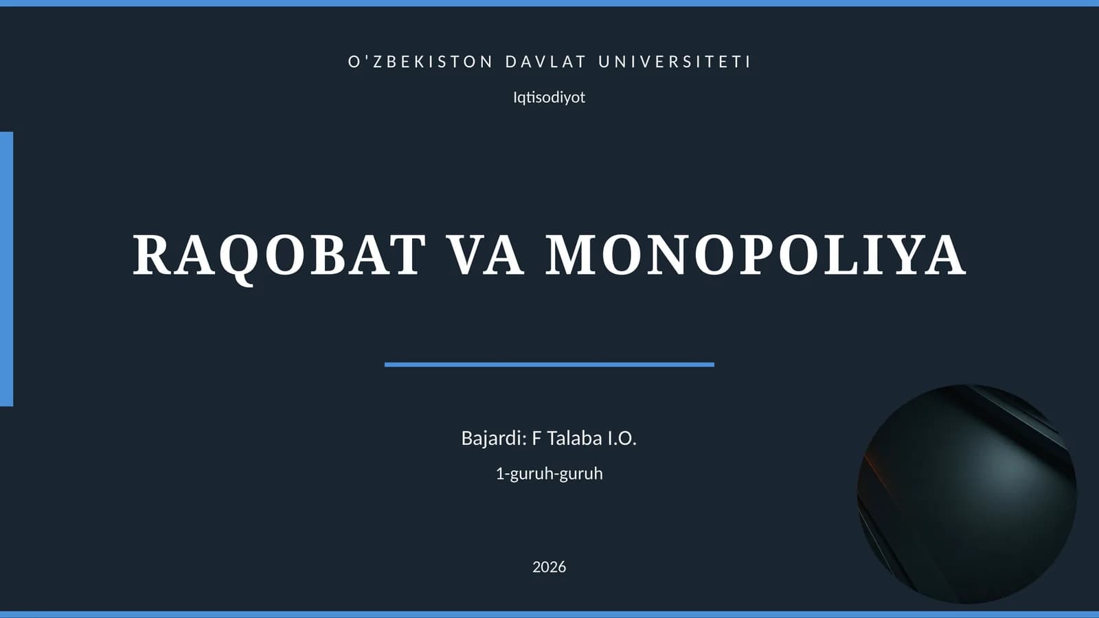 RAQOBAT VA MONOPOLIYA