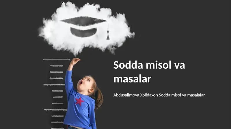 Sodda misol va masalar