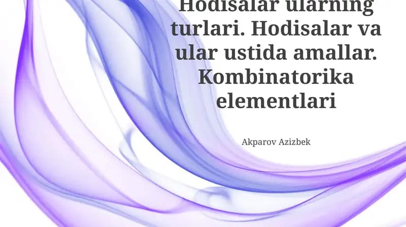 Kombinatorikaning Elementlari