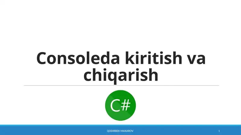 Console - Konsol