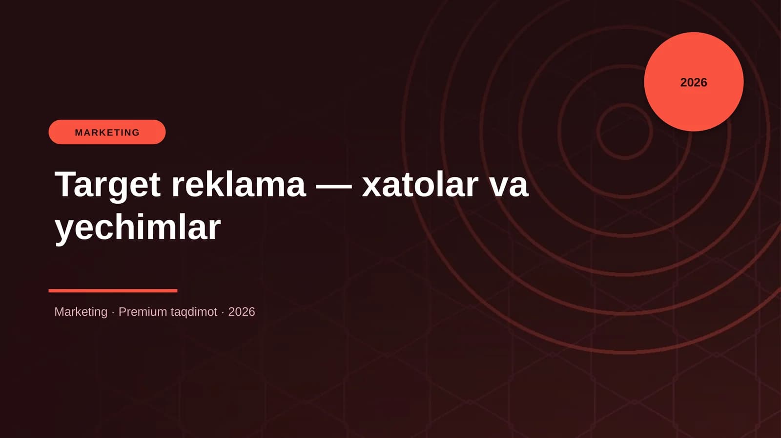Target reklama — xatolar va yechimlar