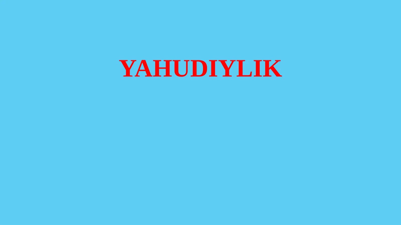 YAHUDIYLIK