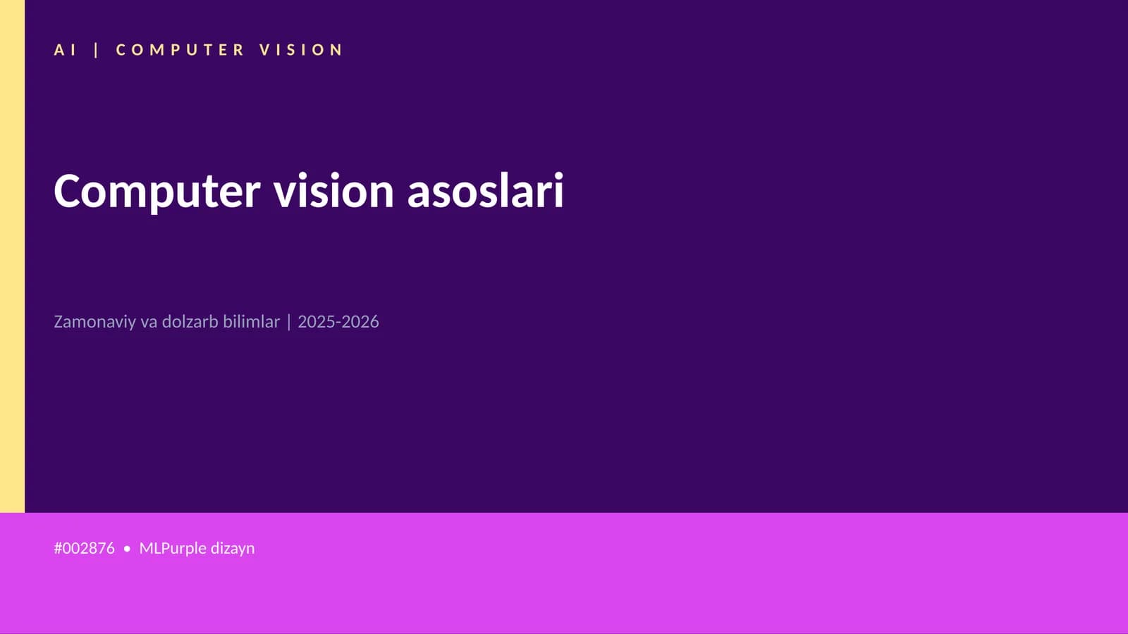 Computer vision asoslari