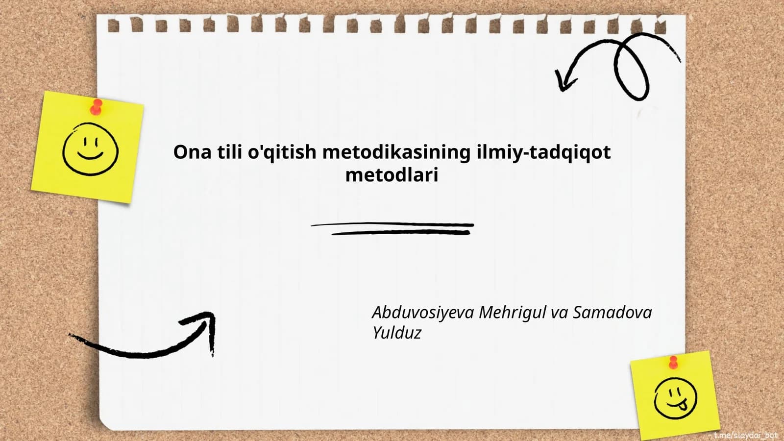 Ona tili o'qitish metodikasining ilmiy-tadqiqot metodlari