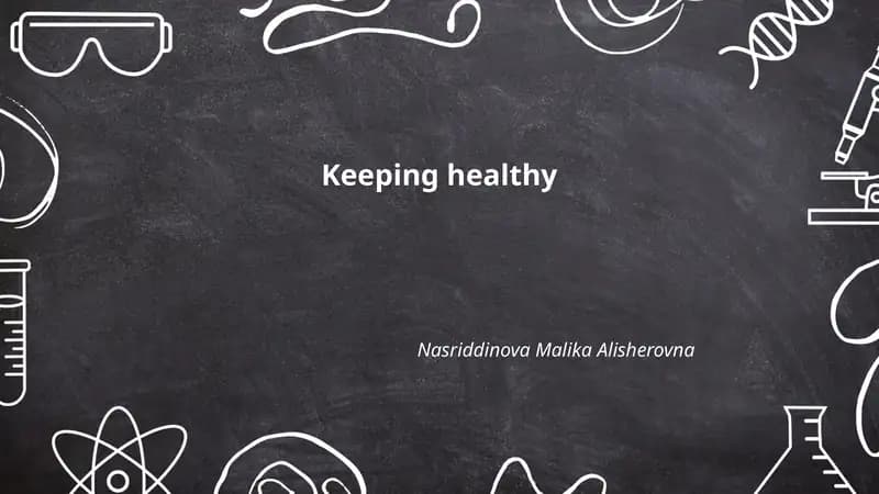 Keeping healthy