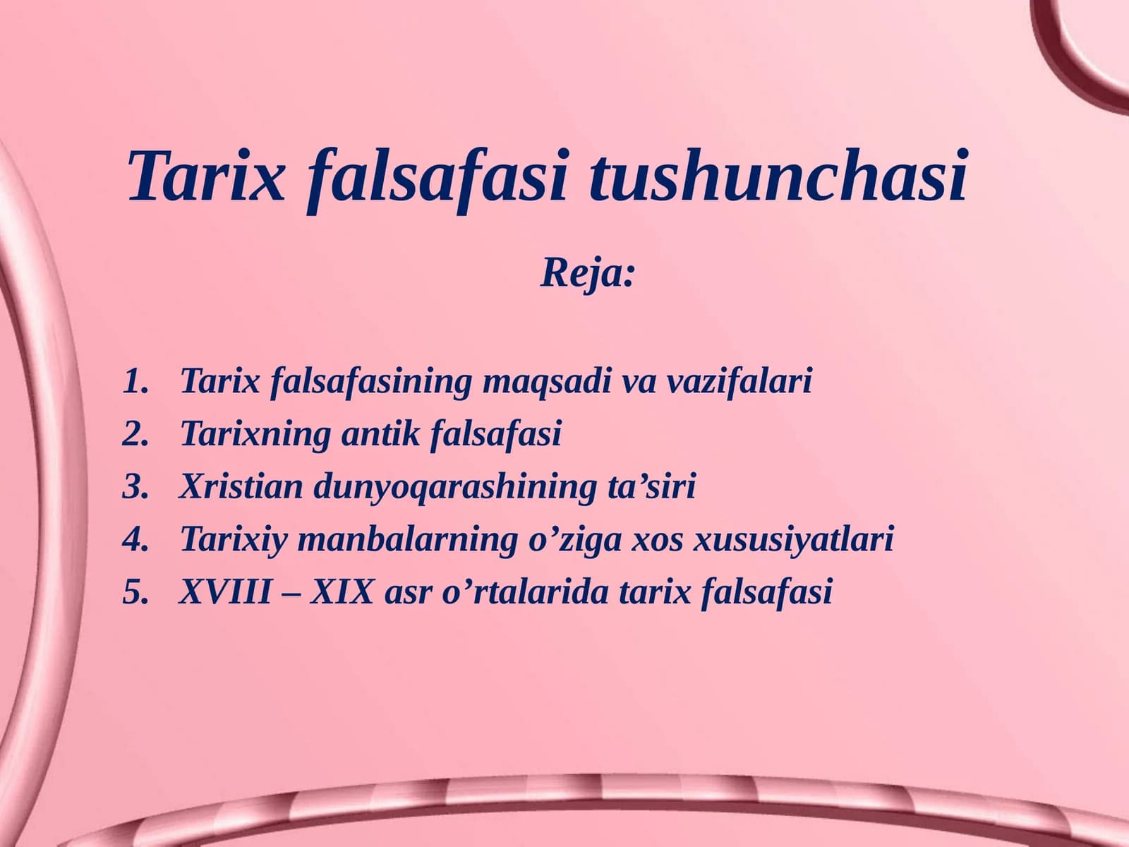 Tarix falsafasi tushunchasi