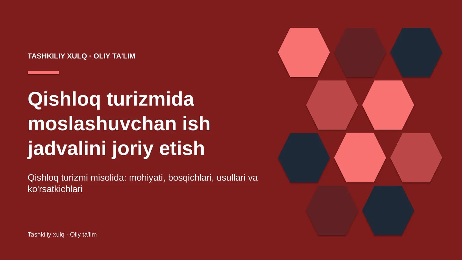 qishloq turizmida moslashuvchan ish jadvalini joriy etish 4027