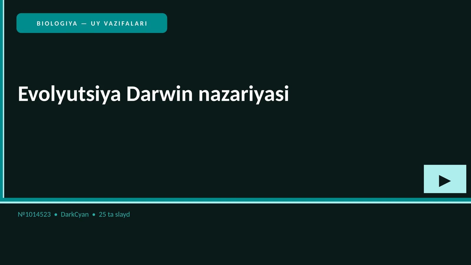 Evolyutsiya Darwin nazariyasi
