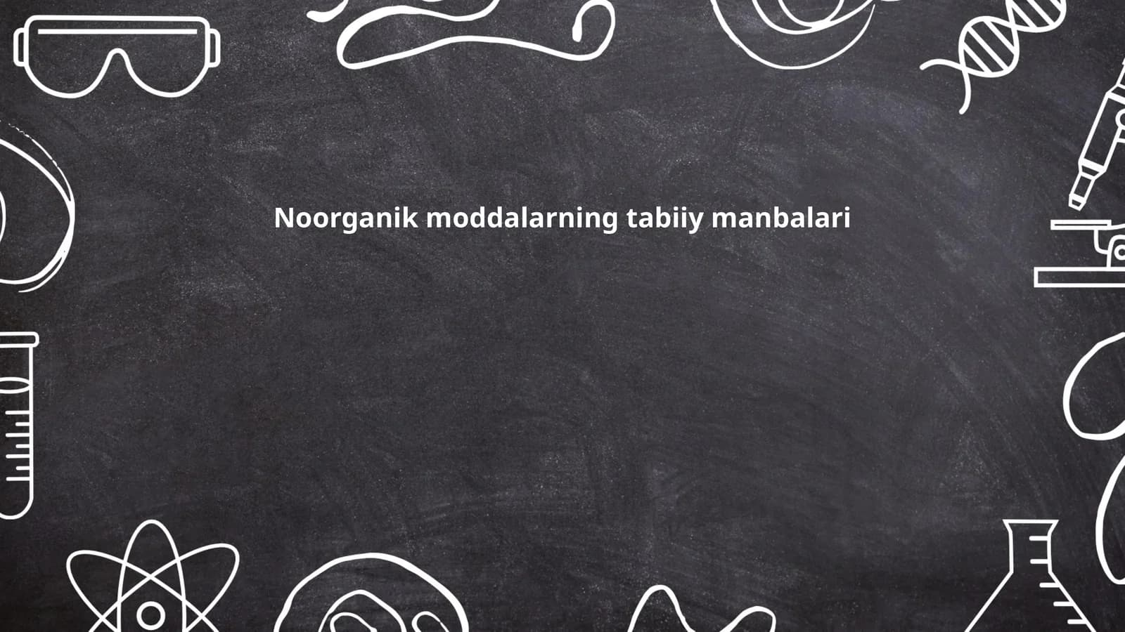 Noorganik moddalarning tabiiy manbalari