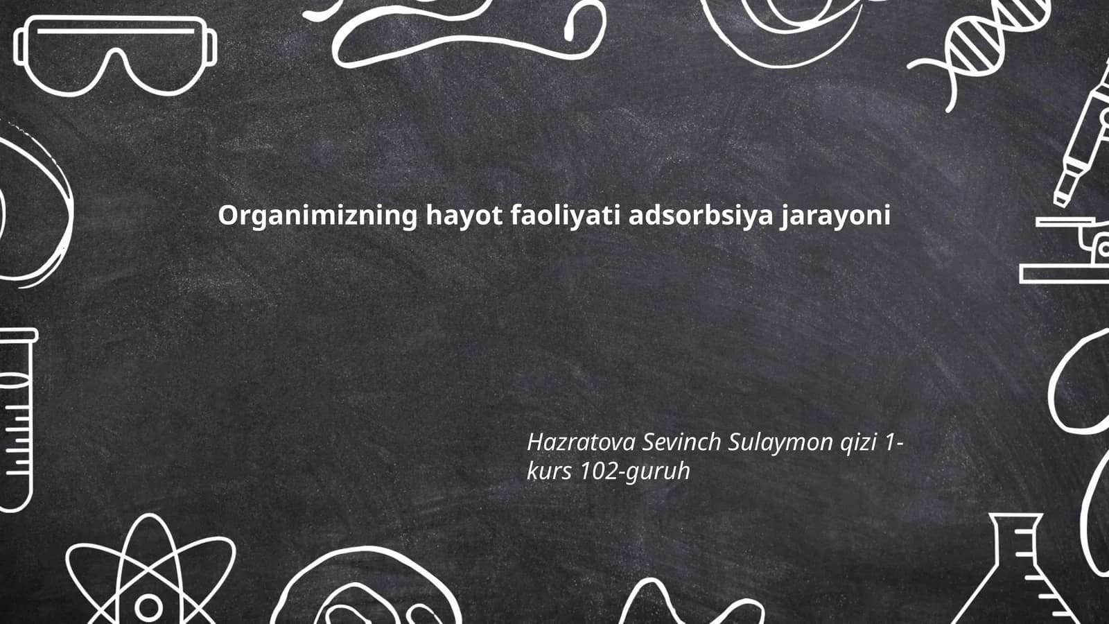 Adsorbsiya jarayonining asoslari