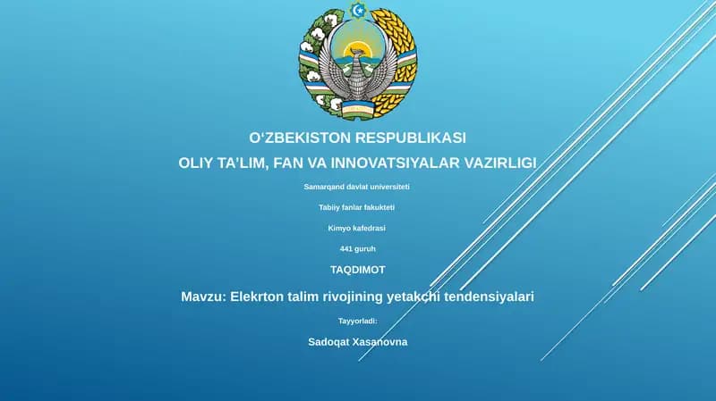 Elektron talim rivojlanishi