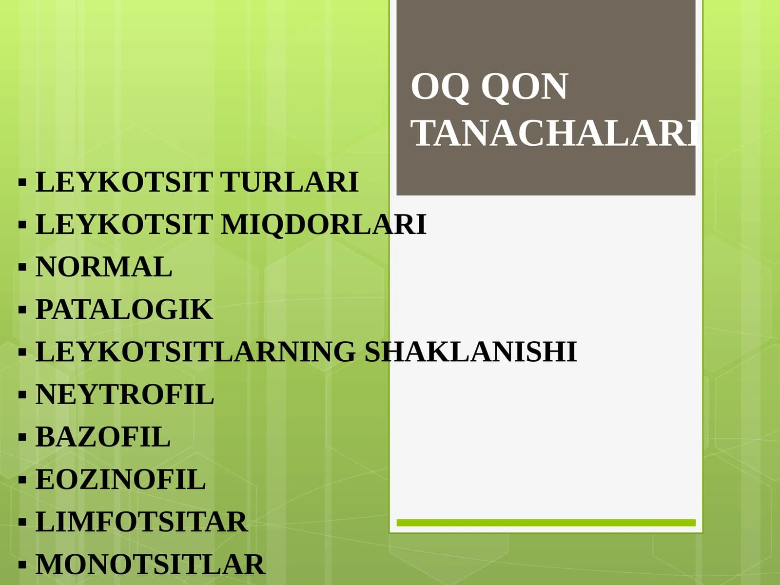 OQ QON TANACHALARI