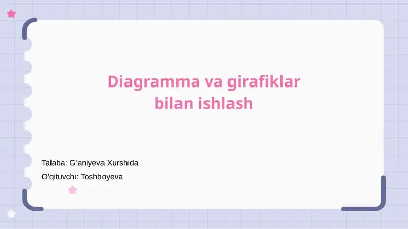 Diagramma va girafiklar bilan ishlash