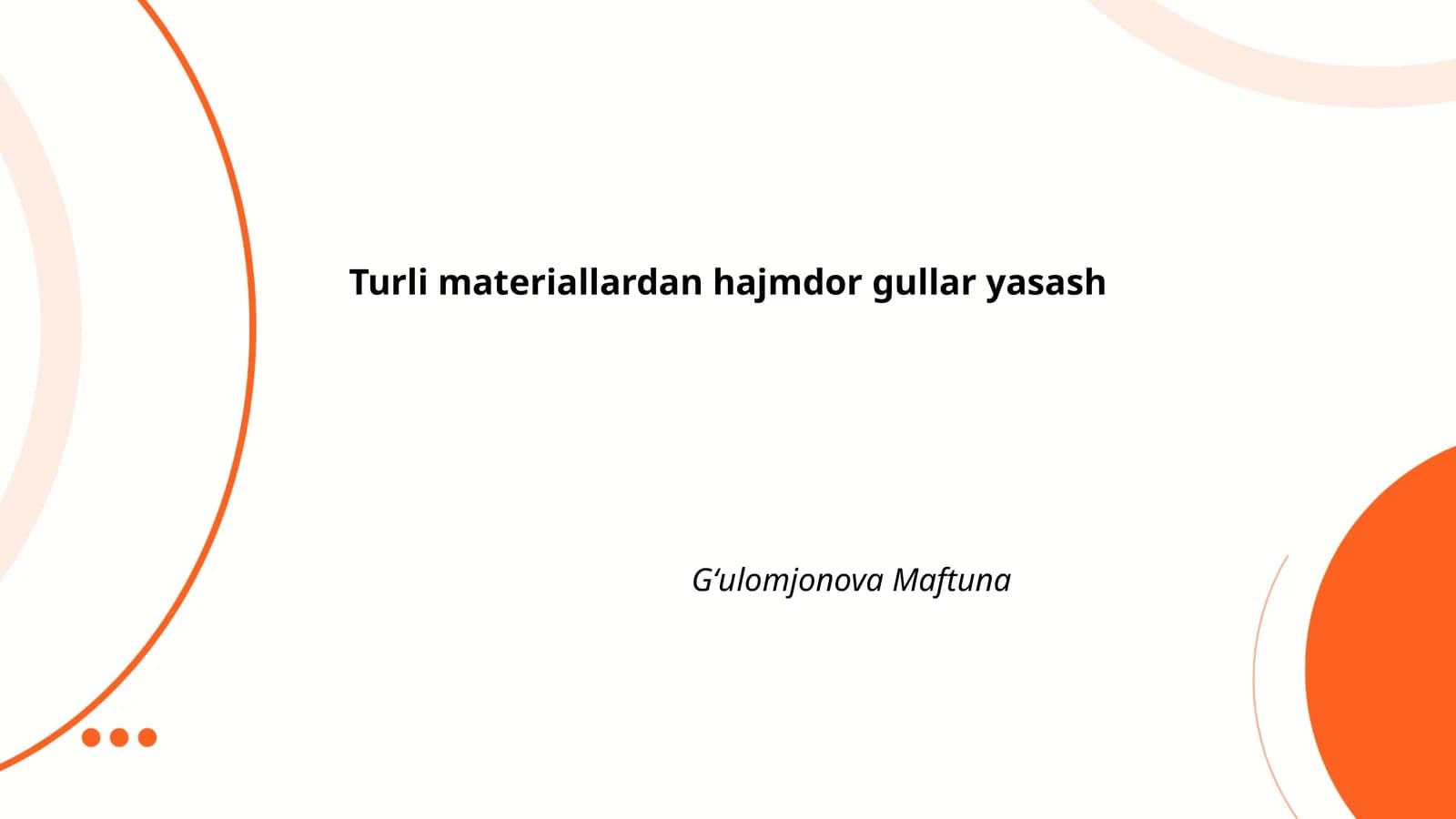Qog'ozdan hajmdor gullar yasash